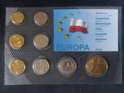 Seria completata monede - Poland 1994 - 2005 , 8 monede foto