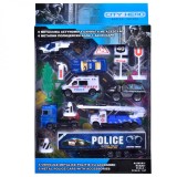 Set Vehicule Jucărie, Model City Hero, Scara 1:87, 6 Bucăți Metalice Cu Accesorii, Multicolor, Oem
