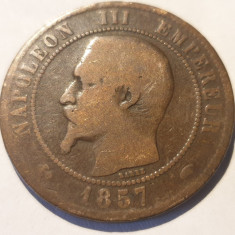 Franta 10 centimes 1857 A Napoleon Iii