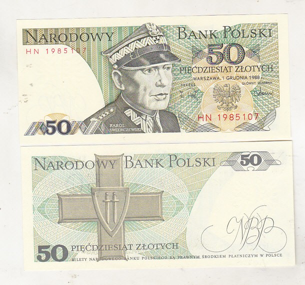 bnk bn Polonia 50 zloti 1988 unc