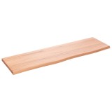 Cumpara ieftin Blat de baie, maro deschis, 100x30x2 cm, lemn masiv tratat