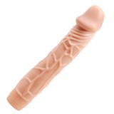 Vibrator realist BAILE Barbara Bob, din TPR moale, funcții multiple de vibrație, lungime 22.5 cm, culoarea pielii