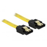 Cablu SATA III 6 Gb/s drept-drept cu fixare 10cm, Delock 82797