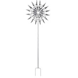 Moara, de vant, metalica, 96,5 cm inaltime, 30 cm diametru, Design captivant, capteaza si reflecta lumina, Oem
