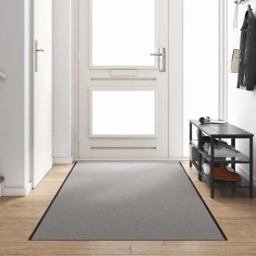 vidaXL Covoraș de intrare Altele Gri și negru 120 x 350 cm 4100776