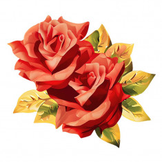 Sticker decorativ Trandafiri, Rosu, 67 cm, 7997ST foto