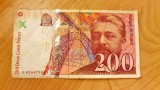 H47-I-Bancnota 200 Franci 1996 Franta grafica deosebita circulata piesa frumoasa de colectie.