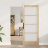 vidaXL Ușă glisantă ORKDAL Maro 86 x 211 cm Lemn masiv de pin
