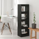 Bibliotecă/Separator cameră, negru, 40x30x135 cm