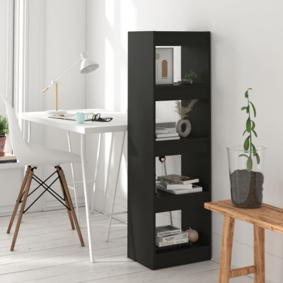Bibliotecă/Separator cameră, negru, 40x30x135 cm foto