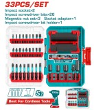 TOTAL - SET 33 PIESE PENTRU MASINA DE INSURUBAT CU IMPACT