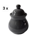 Set 3 doze condimente, 280 ml, Gri