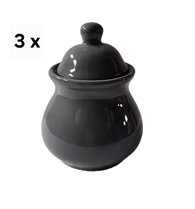 Set 3 doze condimente, 280 ml, Gri