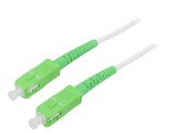 Patch Cord Fibră Optică OS2 SC/APC 5m Alb, Goobay