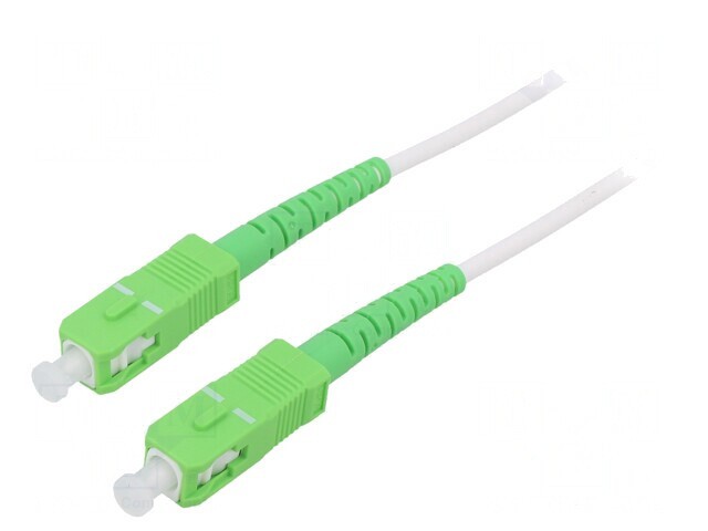 Patch Cord Fibră Optică OS2 SC/APC 5m Alb