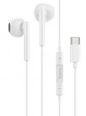 Casti In Ear Handsfree Hoco M65 Cu Mufa Type C ,comanda Pe Fir ,lungime 1,2m Albe foto