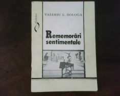 Valeriu L. Bologa Rememorari sentimentale, ed. princeps foto