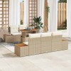 VidaXL Set de masă pentru grădină 6 pcs Bej și crem 100 x 55 x 73 cm 3350028
