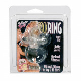 Inel Penis Seven Creations cu vibratii Cockring Rabbit, Transparent