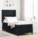 Cumpara ieftin Pat cu arc LED cu headboard Negru 90 x 200 cm tesatura