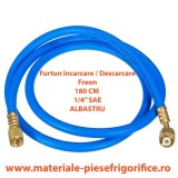 Furtun pentru incarcare si descarcare agenti frigorifici 1/4 &quot; SAE Albastru,, Oem