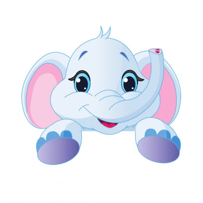 Sticker decorativ pentru intrerupator, Elefant, 10 cm, 12202ST