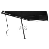 VidaXL Copertină autonomă retractabilă manual, antracit, 400x300 cm