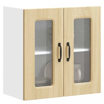vidaXL Dulap bucătărie cu ușă sticlă Kalmar lemn de stejar de Sonoma 853670 foto