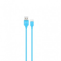 Cablu de date XO - NB36, USB - Micro USB, 2.1A, 1m, Blue Blister