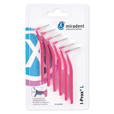 Set 6x Periute Interdentare, Hager, Miradent, Curatare Eficienta, Culoare Roz, Marimea 0.4mm foto