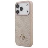 Husa silicon iPhone 17 Pro Guess - 4G Small and Classic Logo MagSafe Pink
