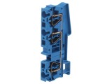 Conector electric pentru șine 0.2-6mm&sup2; 3 borne albastru