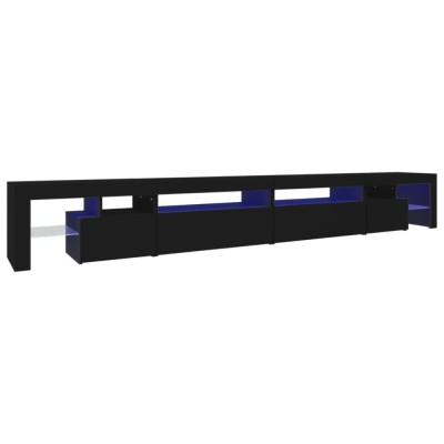 Comoda TV cu lumini LED, negru, 290x36,5x40 cm foto