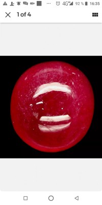 Rubin natural 21.48ct caboson foto
