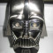 413- Vader-Bricheta mare decor de birou in metal argintiu in stare buna.