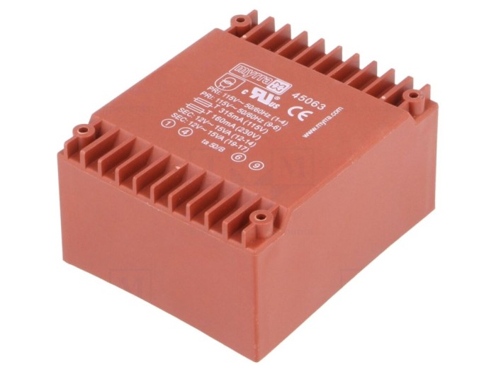 Transformator &icirc;ncapsulat 30VA 12V 1,25A