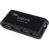 Hub USB 4-porturi 2.0 cu alimentare (negru), Logilink