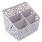 Suport pixuri, plastic, gri, 5 compartimente, 18 x 15 x 13,5 cm
