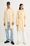 Rains geacă String W Parka W3 culoarea galben, de tranzitie, 18550