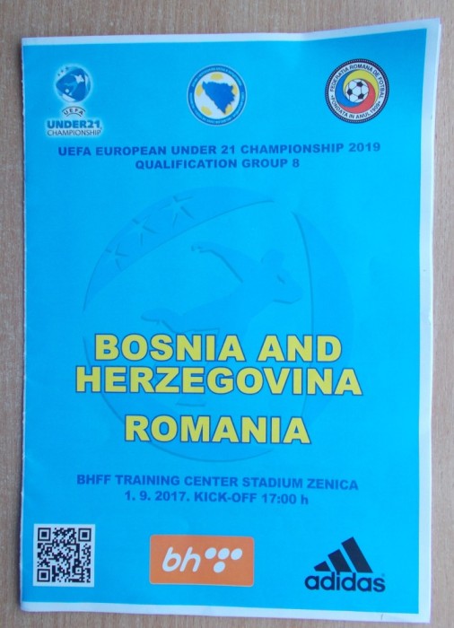 Program original Bosnia - Rom&acirc;nia U-21 2017