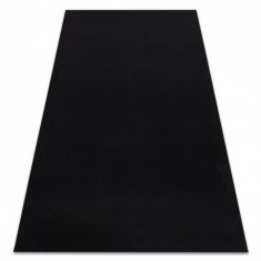 Covor anti-alunecare RUMBA o singură culoare negru, 100x500 cm