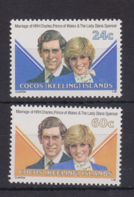 Cocos (Keeling) Islands 1981 - Royal Wedding, serie neuzata foto