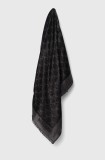Moschino esarfa din amestec de lana culoarea negru, neted