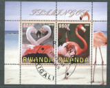 Rwanda 2009 Birds, perf.sheetlet, used T.026, Stampilat