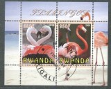 Rwanda 2009 Birds, perf.sheetlet, used T.026, Stampilat