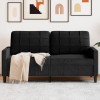 VidaXL Canapea cu 2 locuri, negru, 140 cm, catifea 4007629