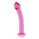 Dildo drept ușor curbat, roz 18,5 cm