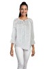 Bluza dama O25 alb/argintiu , marimea 2XL, Casual, Bumbac
