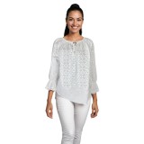 Bluza dama O25 alb/argintiu marimea S
