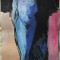 Desen Nud, guasa, format mare 37x100 cm